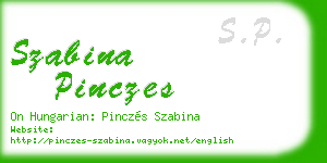 szabina pinczes business card